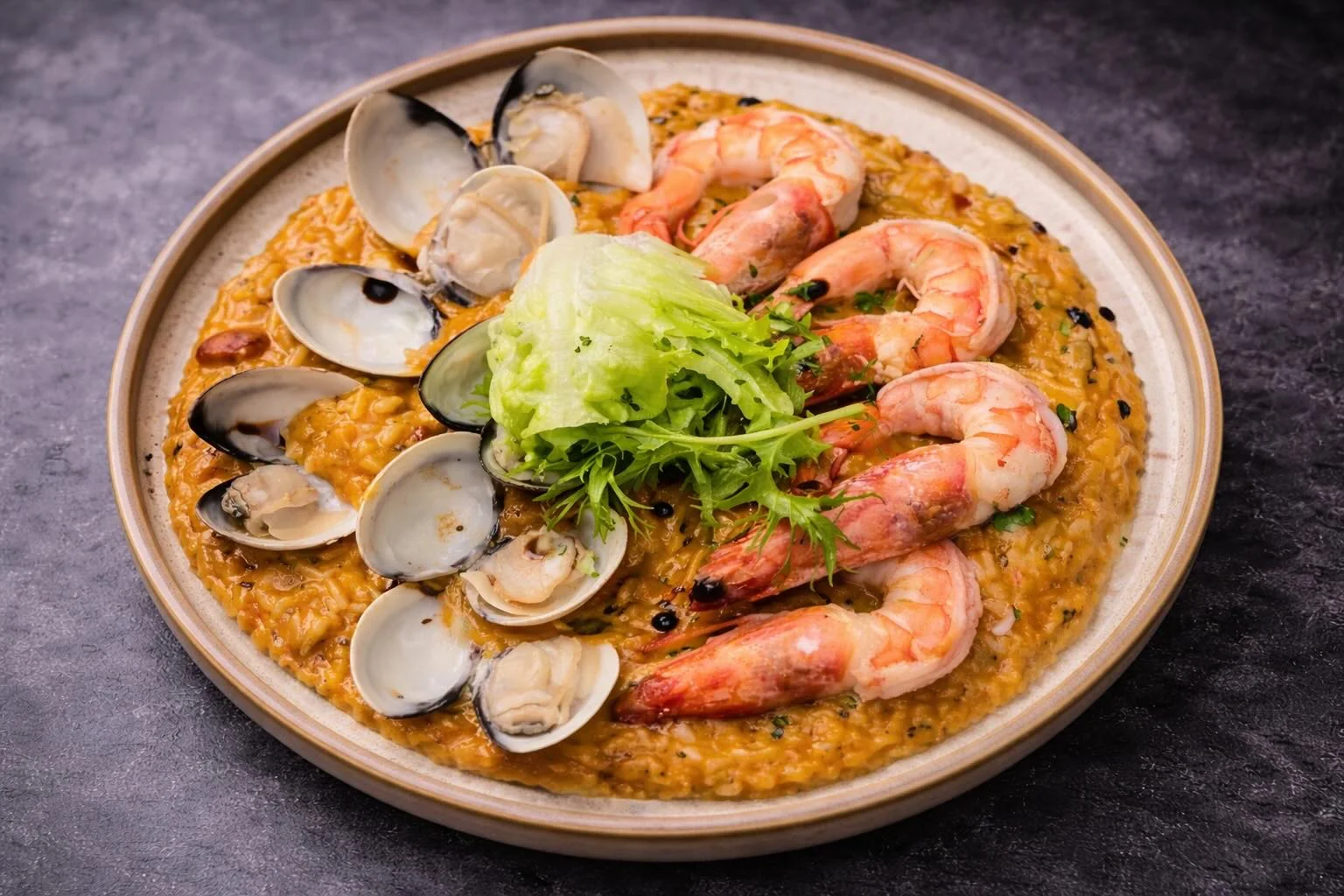 1491茶酒餐館鮮蝦蛤蜊燉飯