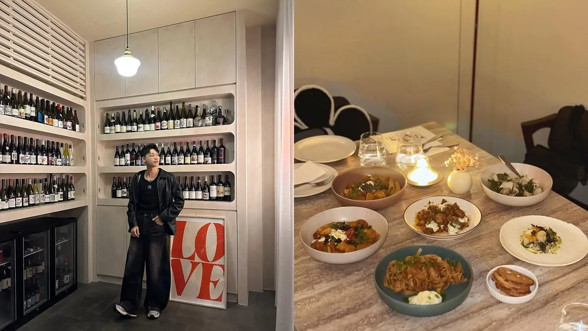 GULU Dining 葡萄酒牆與多人餐桌實景